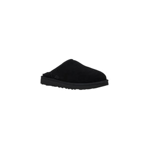 Black Suede Leather Clogs