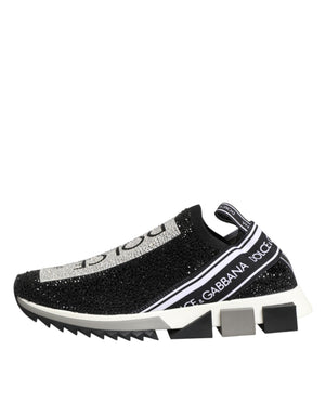 Black Silver Slip On Sorrento Sneakers Shoes