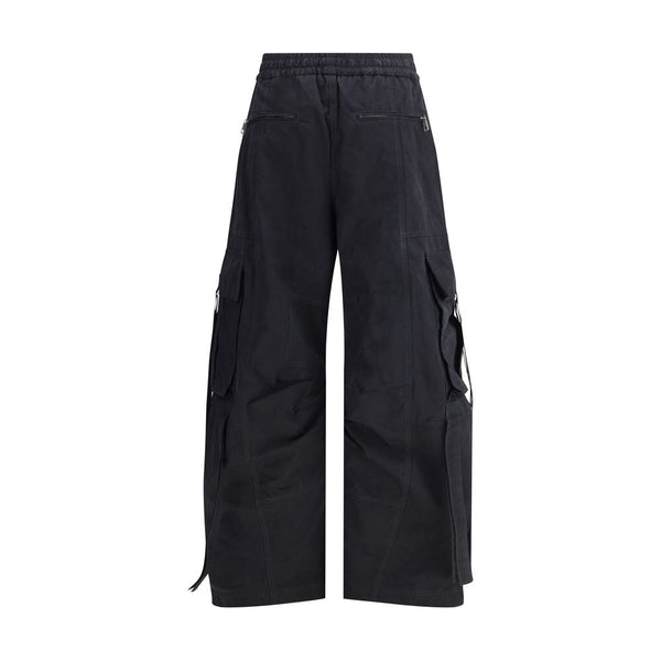 Black Cotton Cargo Pants