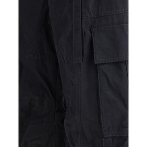 Black Cotton Cargo Pants