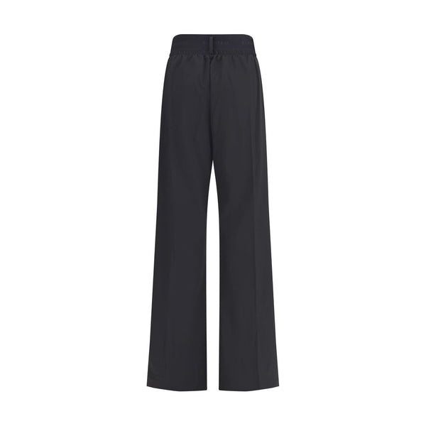 Black Fleece Wool Casual Pants