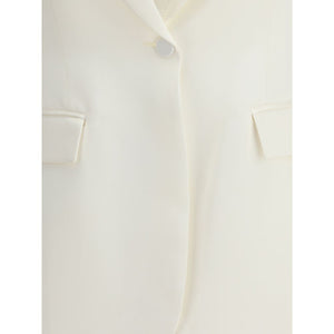 White Silk Blazer