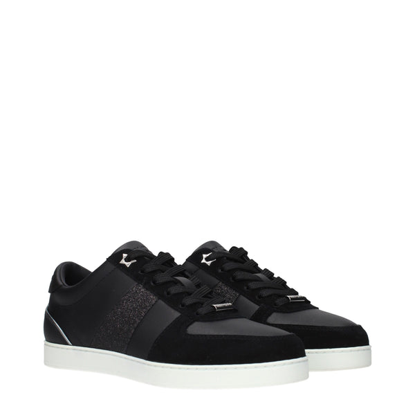 Black Leather Low Top Sneakers
