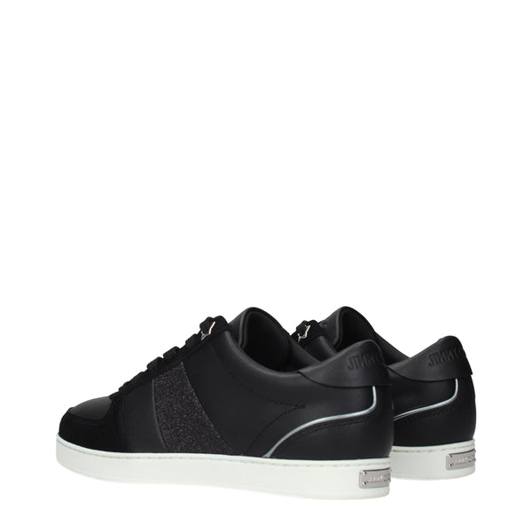 Black Leather Low Top Sneakers