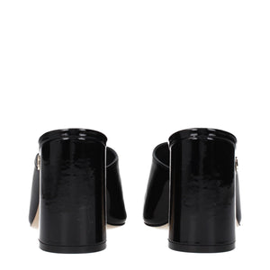 Black Leather Platform Sandals