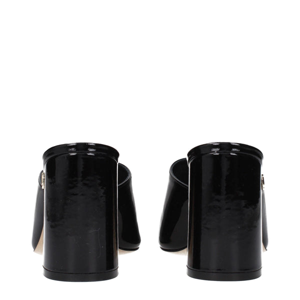 Black Leather Platform Sandals