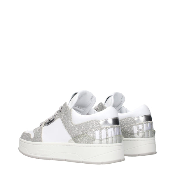 White Leather Low Top Sneakers