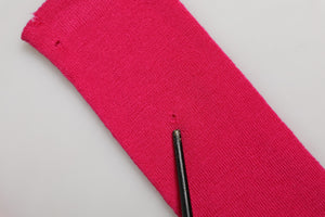 Pink Wool Fingerless Elbow Length Mitten Gloves