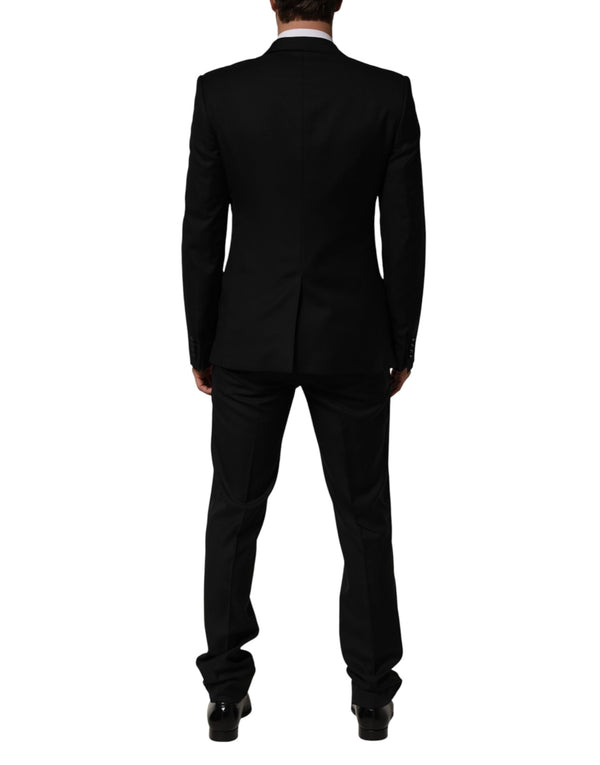 Black 2 Buttons Jacket Formal 2 Piece Suit