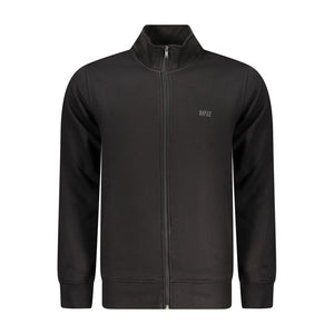 Black Cotton Men Sweatshirt