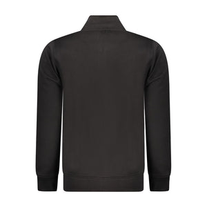 Black Cotton Men Sweatshirt