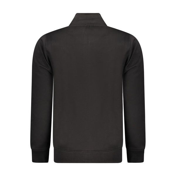 Black Cotton Men Sweatshirt