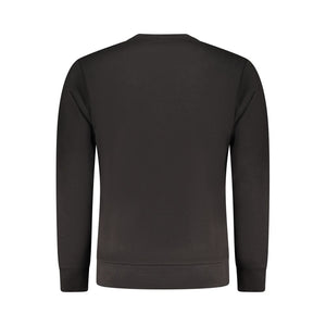 Black Cotton Men Sweatshirt
