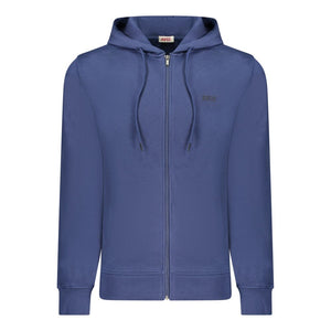 Blue Cotton Men's Hoodie