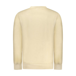 Beige Cotton Men Sweatshirt