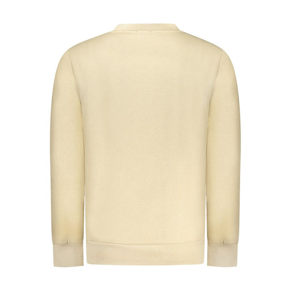 Beige Cotton Men Sweatshirt