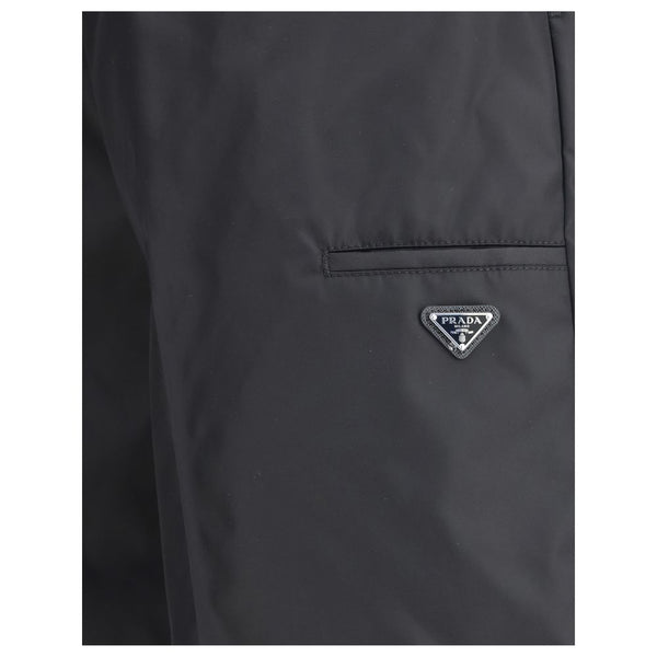 Black Recycled Polyamide Bermuda Shorts