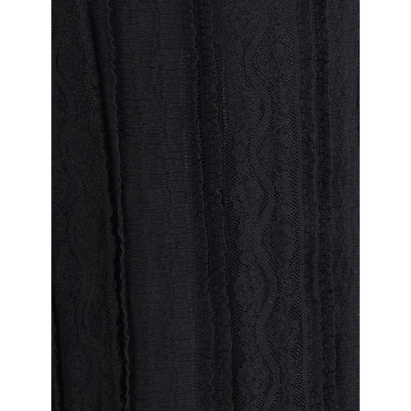 Black Cotton Casual Dress