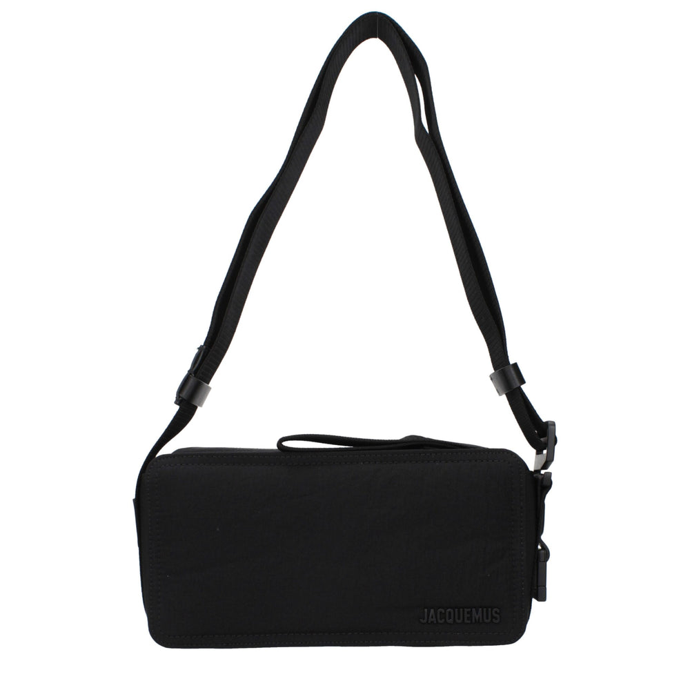 Black Fabric Crossbody Bag