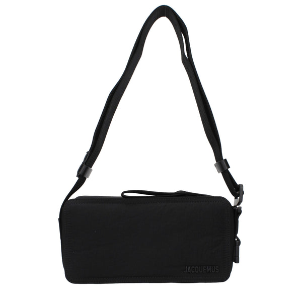 Black Fabric Crossbody Bag