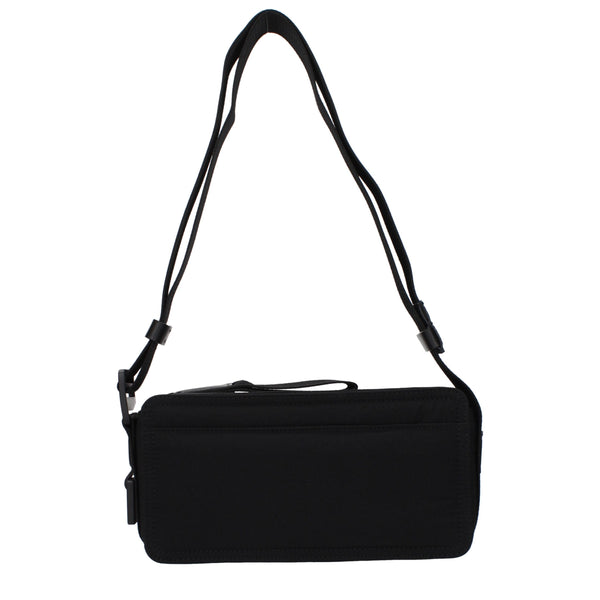 Black Fabric Crossbody Bag