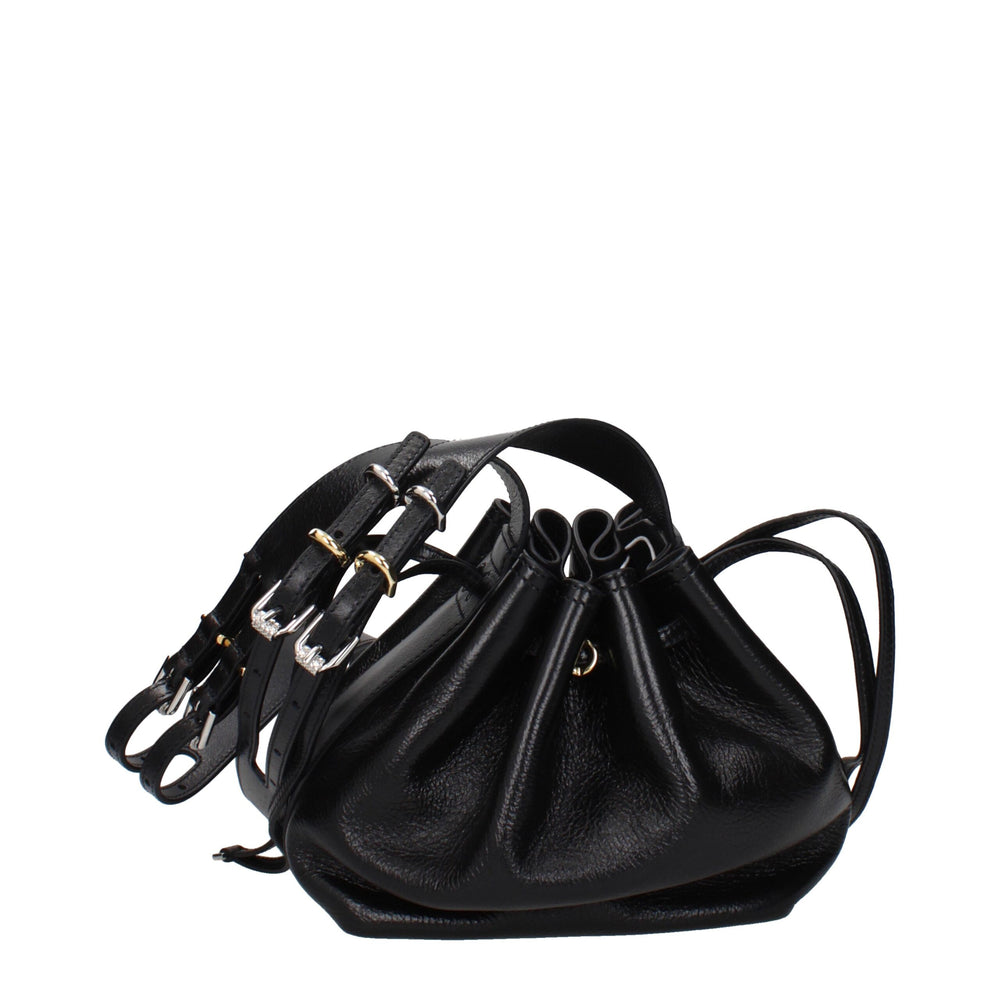 Black Leather Crossbody Bag