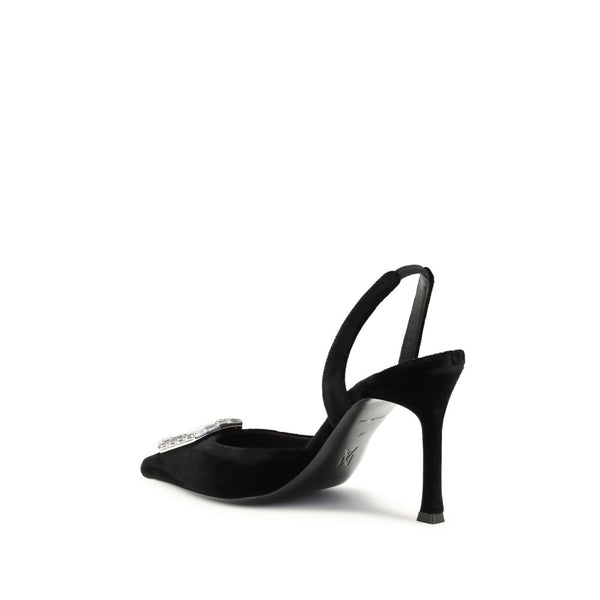 Black Calf Leather Bos Taurus High Heel Pumps