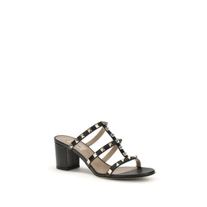 Black Calf Leather Bos Taurus Platform Sandals