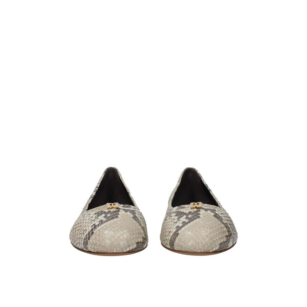 Beige Goatskin Ballet Flats