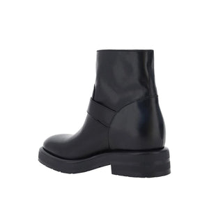 Black Calfskin Ankle Boots
