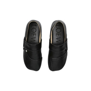Black Calfskin Slippers
