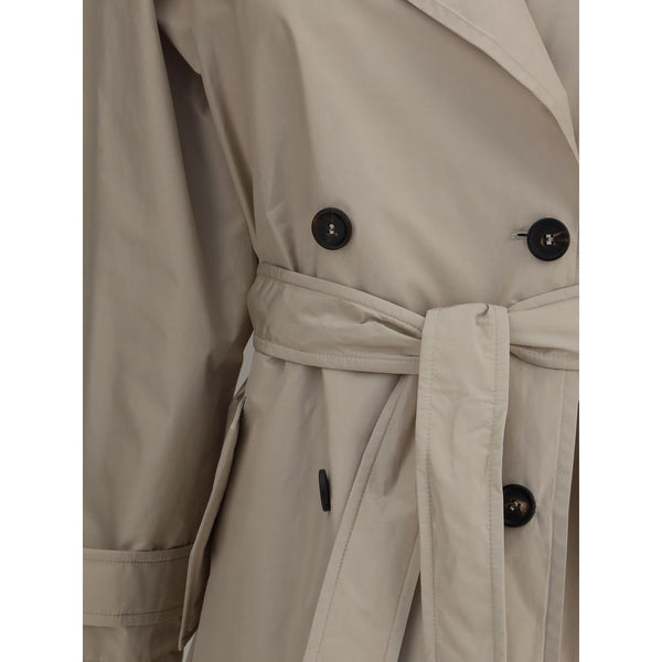 Beige Polyester Coat