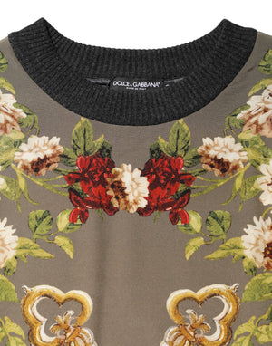Enchanted Sicily Silk Crewneck Blouse Sweater