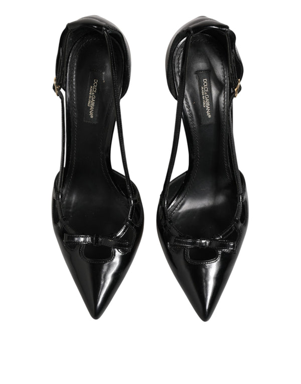 Black Patent Leather High Heels Pumps Shoes