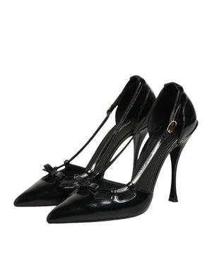 Black Patent Leather High Heels Pumps Shoes
