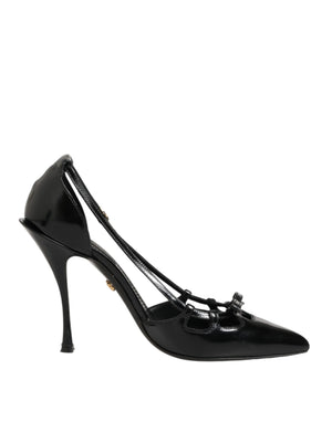 Black Patent Leather High Heels Pumps Shoes