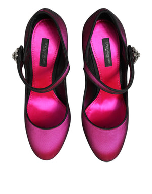 Pink Strass Mary Janes Heels Pumps Shoes