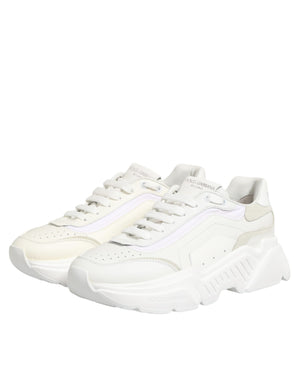 White Leather Daymaster Low Top Sneakers Shoes