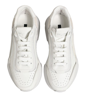 White Leather Daymaster Low Top Sneakers Shoes