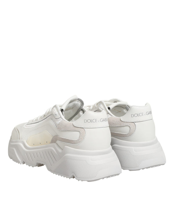 White Leather Daymaster Low Top Sneakers Shoes