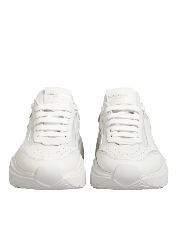White Leather Daymaster Low Top Sneakers Shoes