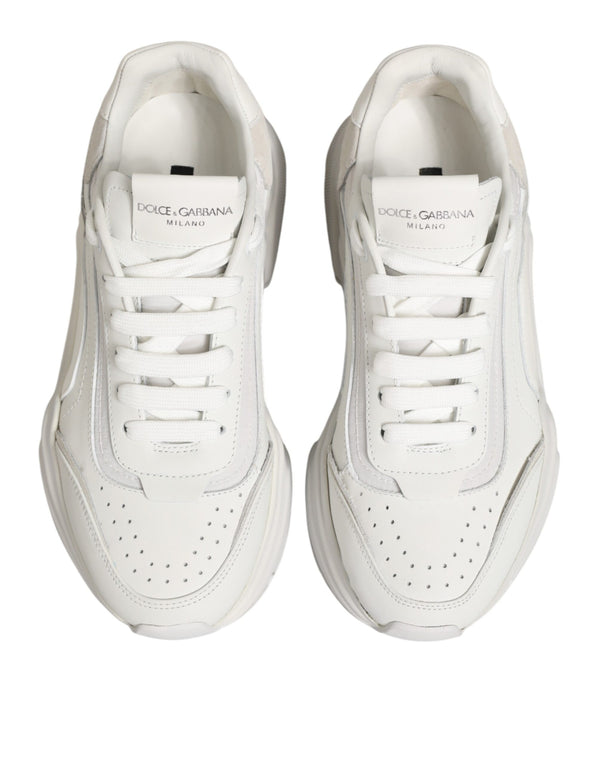 White Leather Daymaster Low Top Sneakers Shoes