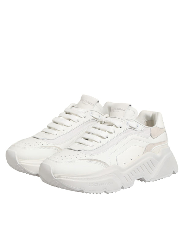White Leather Daymaster Low Top Sneakers Shoes