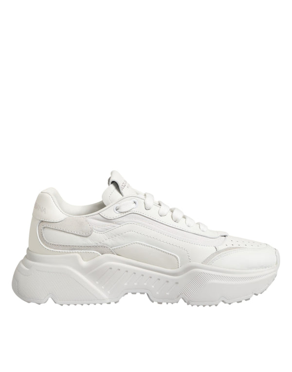 White Leather Daymaster Low Top Sneakers Shoes