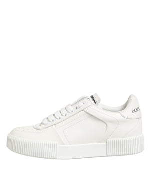 White Leather MIAMI Low Top Sneakers Shoes
