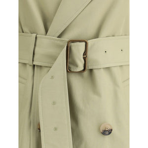 Beige Cotton Trench Coat