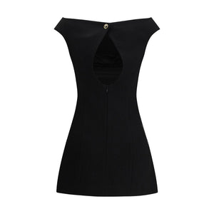 Black Fleece Wool Casual Dress