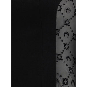 Black Fleece Wool Casual Dress