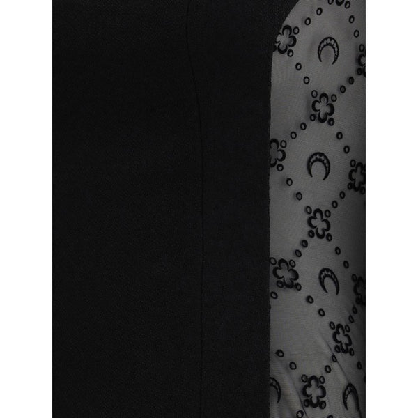 Black Fleece Wool Casual Dress