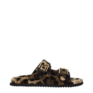 Beige Velvet Slippers